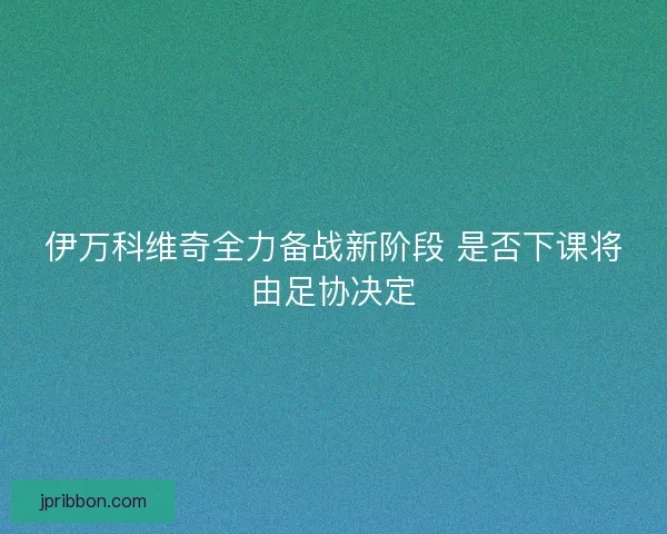 伊万科维奇全力备战新阶段 是否下课将由足协决定